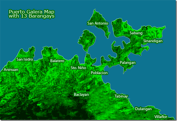 Puerto Galera Map with Barangays | Puerto Galera Online Services